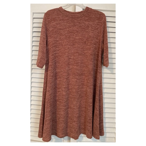 Boutique Mockneck Sweater Dress • Orange/Red • Size L - Picture 1 of 5